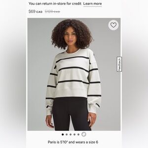 Perfectly Oversized Cropped Crew Stripped